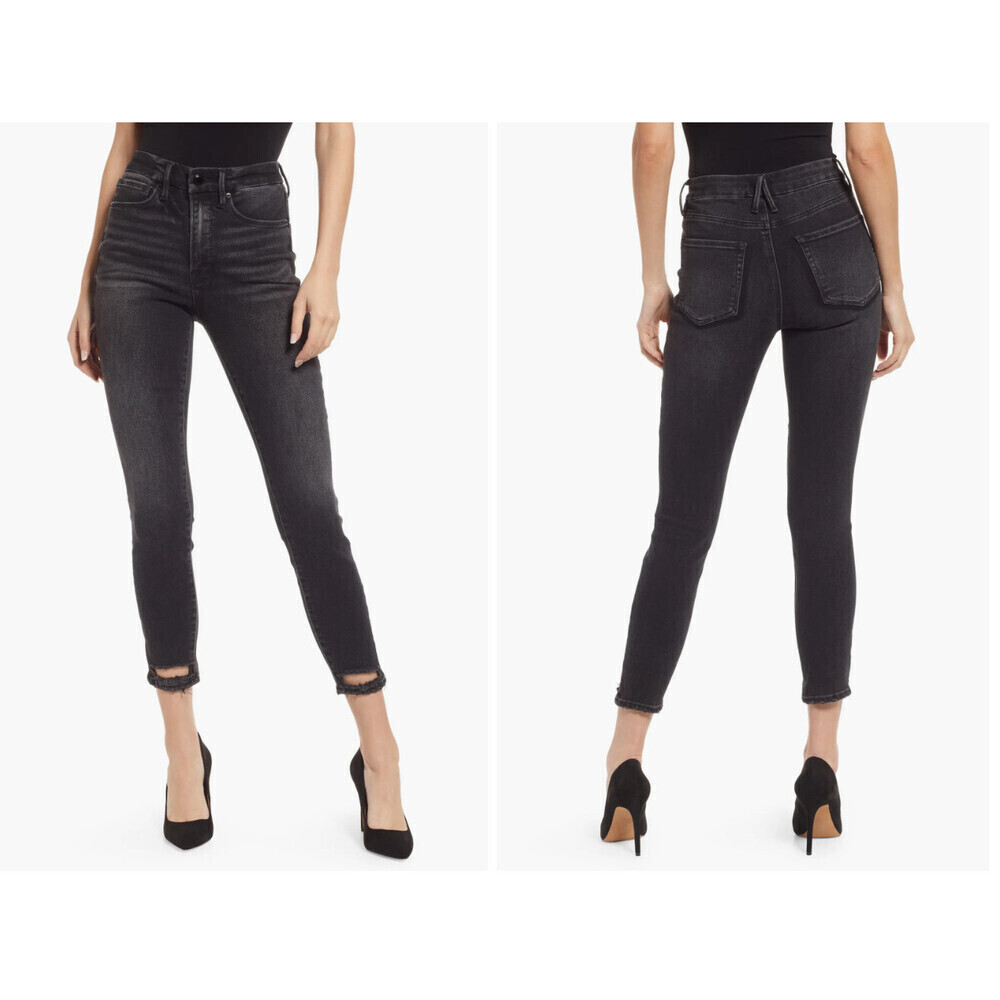 GOOD AMERICAN Good Legs Shadow Pocket Skinny Jeans In Black160 size 4-27